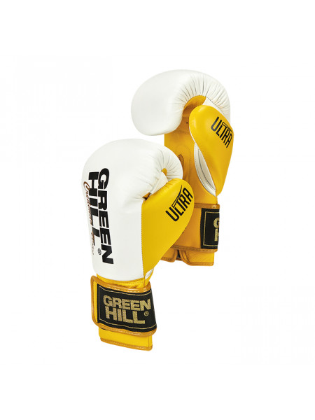 BGU-2241 Боксерские перчатки ULTRA бело-желтые