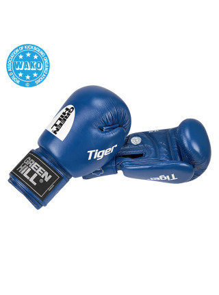 BGT-2010w Боксерские перчатки TIGER WAKO Approved синие