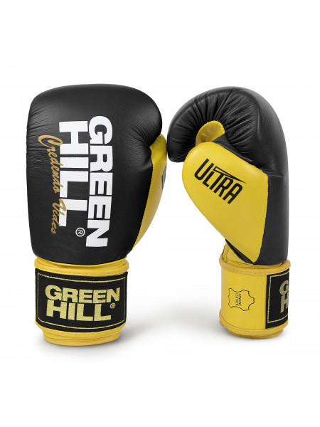 BGU-2241 Боксерские перчатки ULTRA черно-желтые