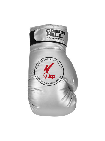 BG-LRGFKR Большая рекламная боксерская перчатка Федерация Кикбоксинга России серебристый
