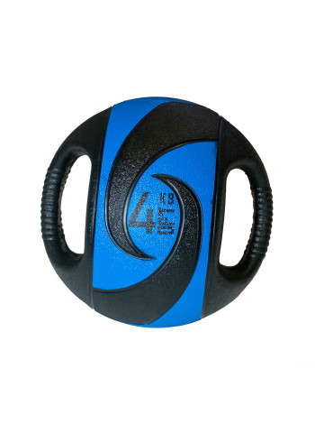 Мяч тренировочный (медицинбол) с хватами, 4 кг