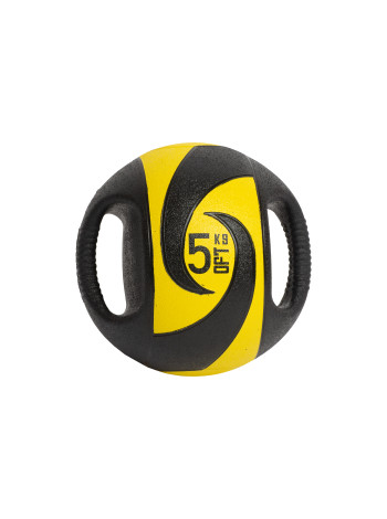 Мяч тренировочный (медицинбол) с хватами, 5 кг