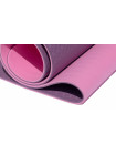 Коврик для йоги 6 мм двуслойный TPE бордово розовый