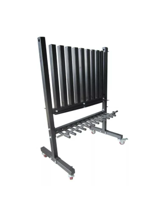 Стойка для виниловых гантелей вертикальная мобильная до 50 пар