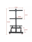 Стойка для олимпийских дисков и грифов мобильная