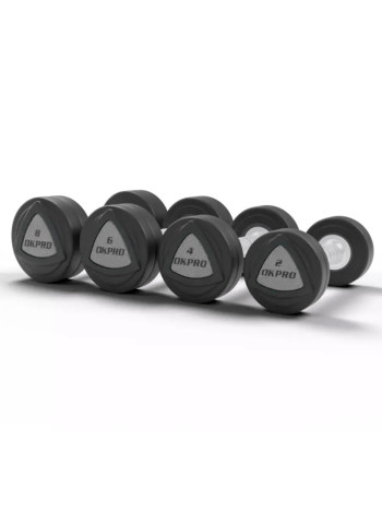 Набор полиуретановых гантелей от 12 до 30 кг (шаг 2 кг) OKPRO
