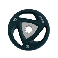 Диск олимпийский полиуретановый 10 кг OKPRO серый лого