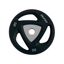 Диск олимпийский полиуретановый 20 кг OKPRO серый лого