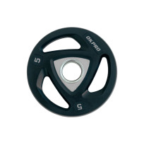 Диск олимпийский полиуретановый 5 кг OKPRO серый лого