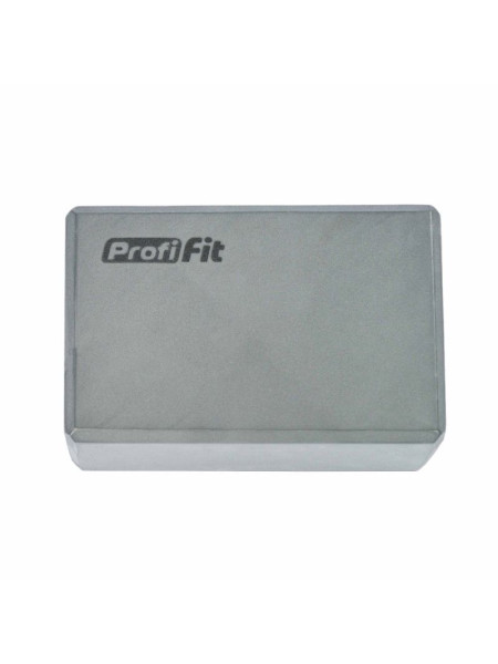 Блок для йоги серый PROFI-FIT