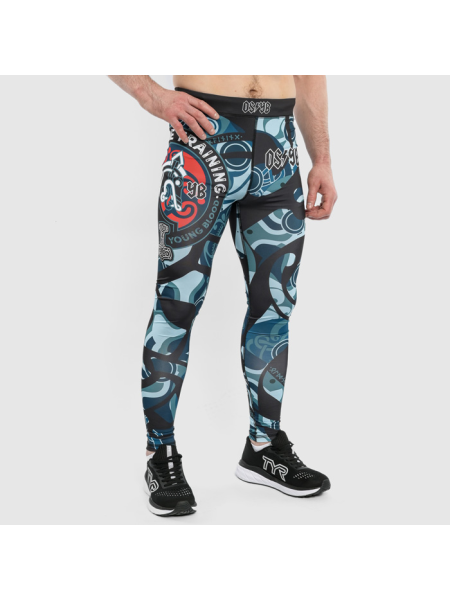 Компрессионные штаны Hardcore Training Nordic Ornament Black/Gray