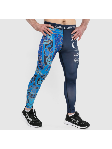 Компрессионные штаны Hardcore Training Knight Navy/Blue