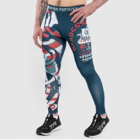 Компрессионные штаны Hardcore Training Nordic Pattern Blue/White