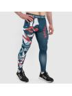 Компрессионные штаны Hardcore Training Nordic Pattern Blue/White