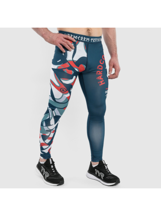 Компрессионные штаны Hardcore Training Nordic Pattern Blue/White